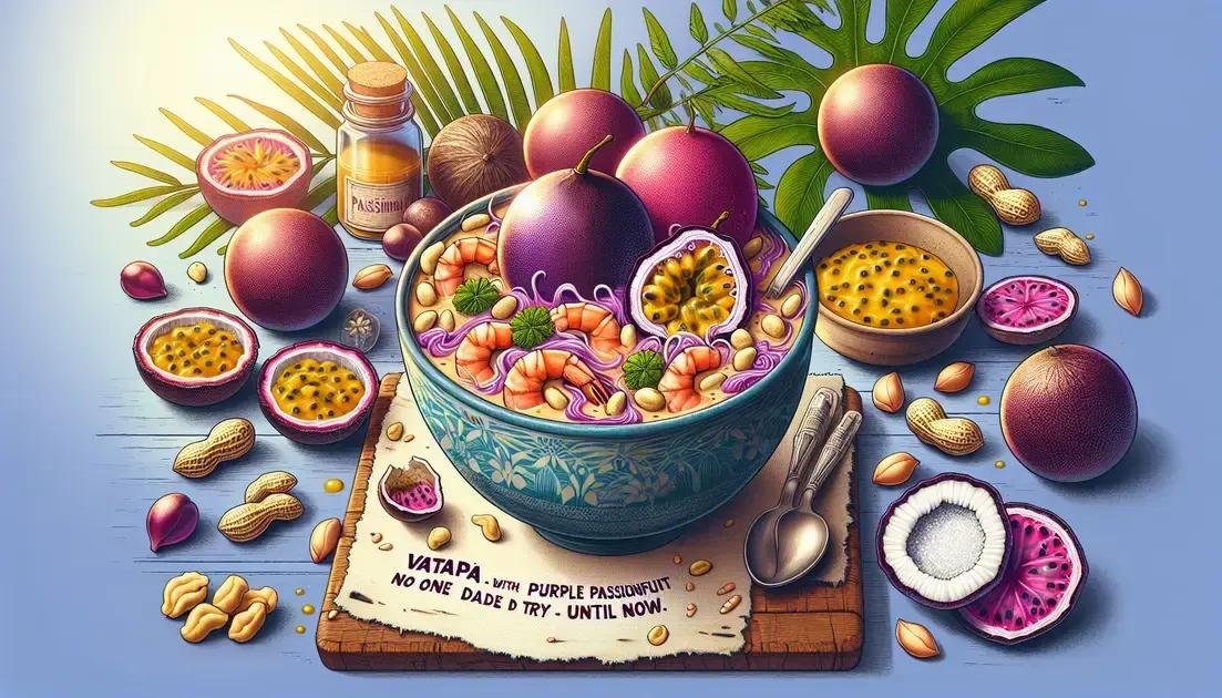 Vatapá com maracujá roxo: a fusão que ninguém ousou tentar (até agora)